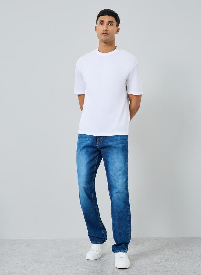 ستايلي تيشيرت بقصة واسعة بطبعة شجر نخيل - Image 2