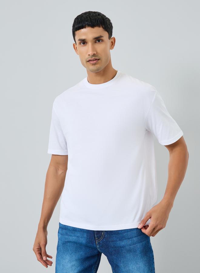 ستايلي تيشيرت بقصة واسعة بطبعة شجر نخيل - Image 1