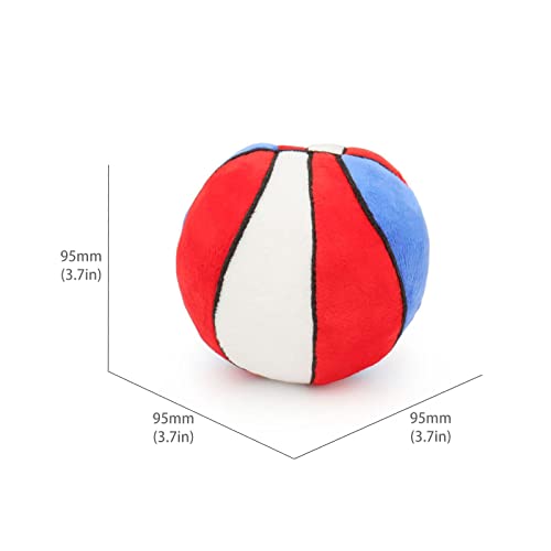 TONYFY Dog Toys Balls - Chewable Plush Basketball for Dogs, Soft Pet Squeaky Ball Stuffed with Fluffy, Durable Indoor & Outdoor Dog Puzzle Toy, Birthday for Puppy Small Medium Breeds - Image 3