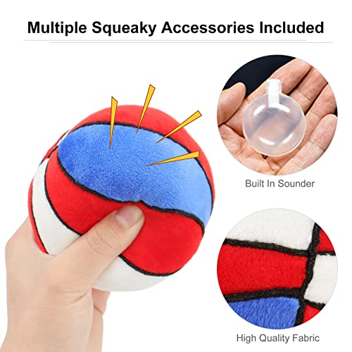 TONYFY Dog Toys Balls - Chewable Plush Basketball for Dogs, Soft Pet Squeaky Ball Stuffed with Fluffy, Durable Indoor & Outdoor Dog Puzzle Toy, Birthday for Puppy Small Medium Breeds - Image 2