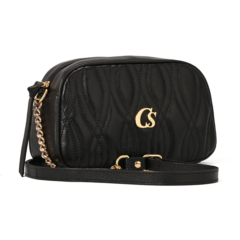 Quilted Bag Texture Black