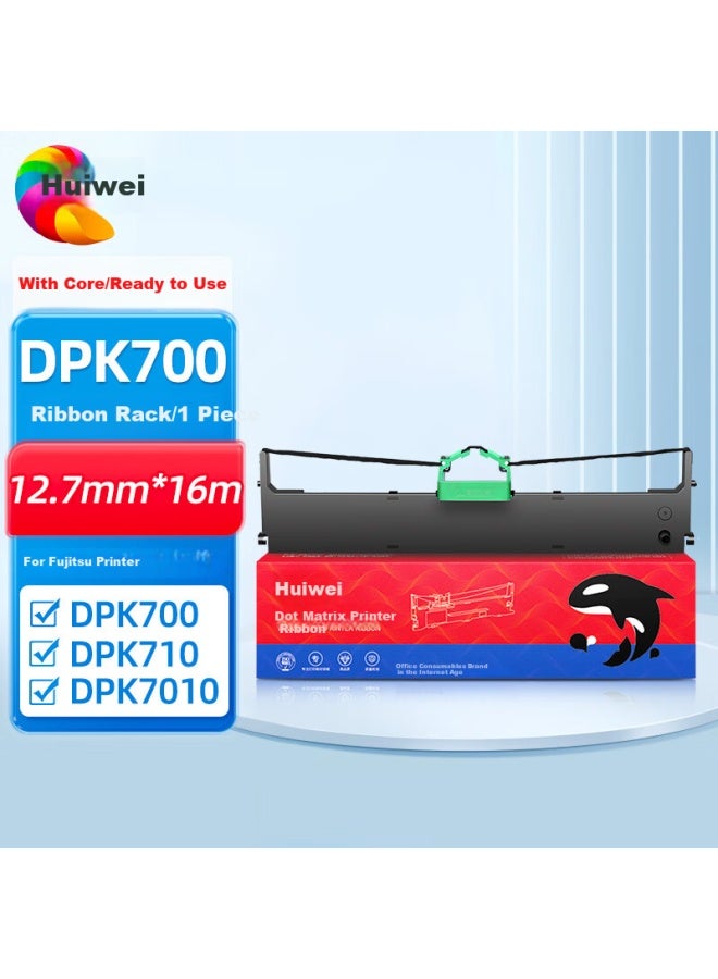 Huiwei Hewei Dpk700 Ribbon Cartridge Compatible With Fujitsu Dpk9500ga Pro, Dpk700, Dpk710, Dpk7010, 6750p, 700h/t, 770, 720t Dot Matrix Printers - Image 1