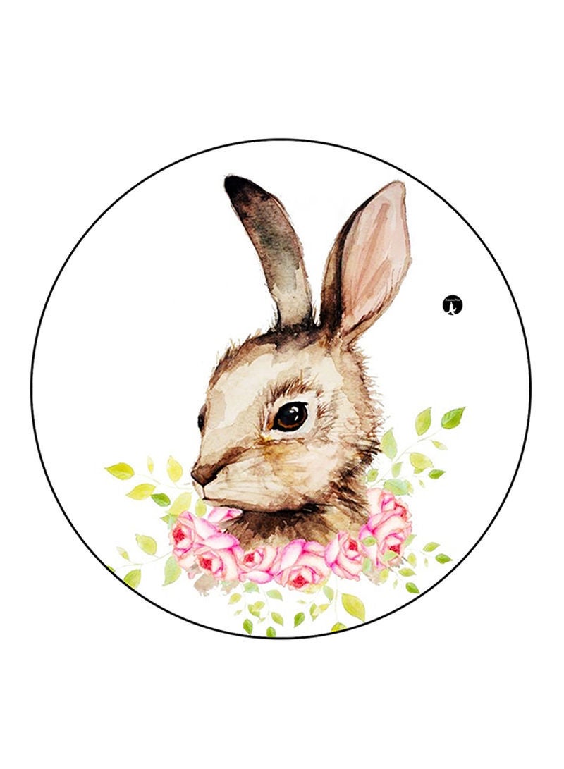 Rabbit Printed Mouse Pad  Multicolour