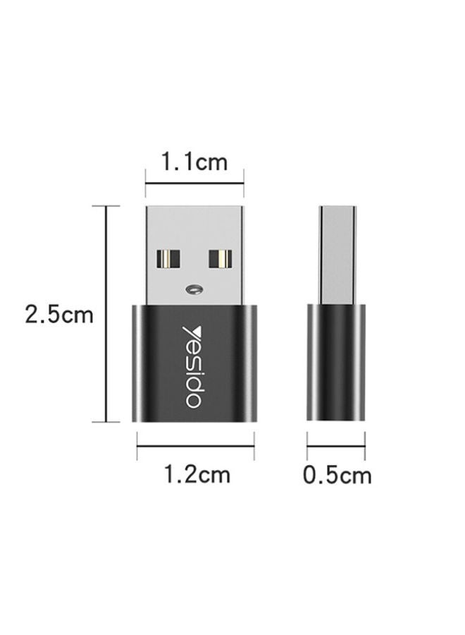 Yesido GS09 Type-C To USB Connector Adapter Super Fast Charging and Data Transfer - Image 3
