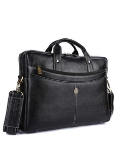 HAMMONDS FLYCATCHER Laptop Messenger Leather Bag 15.6-inch Black LB122 (L=39, H=29, B=8 cm)  - Image 1