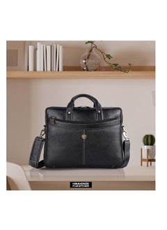 HAMMONDS FLYCATCHER Laptop Messenger Leather Bag 15.6-inch Black LB122 (L=39, H=29, B=8 cm)  - Image 2