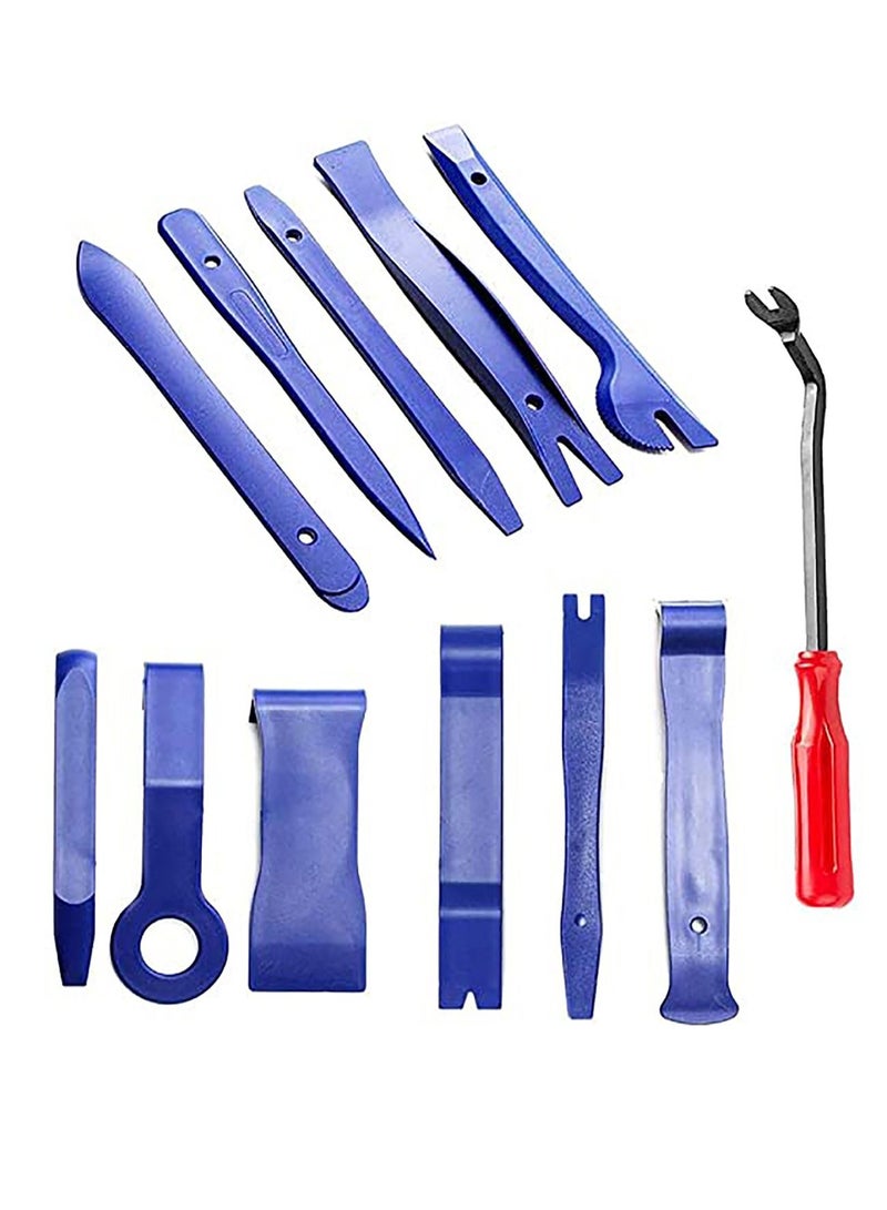 SYOSI Trim Removal Tool Auto Panel Removal Tool Car Interior Trim Kit Fastener Rivet Remover Plastic Pry Tool for Automotive Radio Stereo Dash Car Upholstery Toolkit  - Image 1