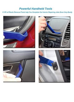 SYOSI Trim Removal Tool Auto Panel Removal Tool Car Interior Trim Kit Fastener Rivet Remover Plastic Pry Tool for Automotive Radio Stereo Dash Car Upholstery Toolkit  - Image 4