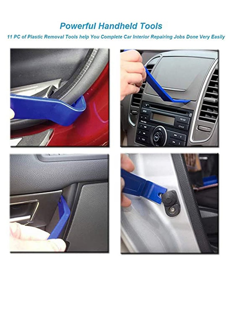 SYOSI Trim Removal Tool Auto Panel Removal Tool Car Interior Trim Kit Fastener Rivet Remover Plastic Pry Tool for Automotive Radio Stereo Dash Car Upholstery Toolkit  - Image 4