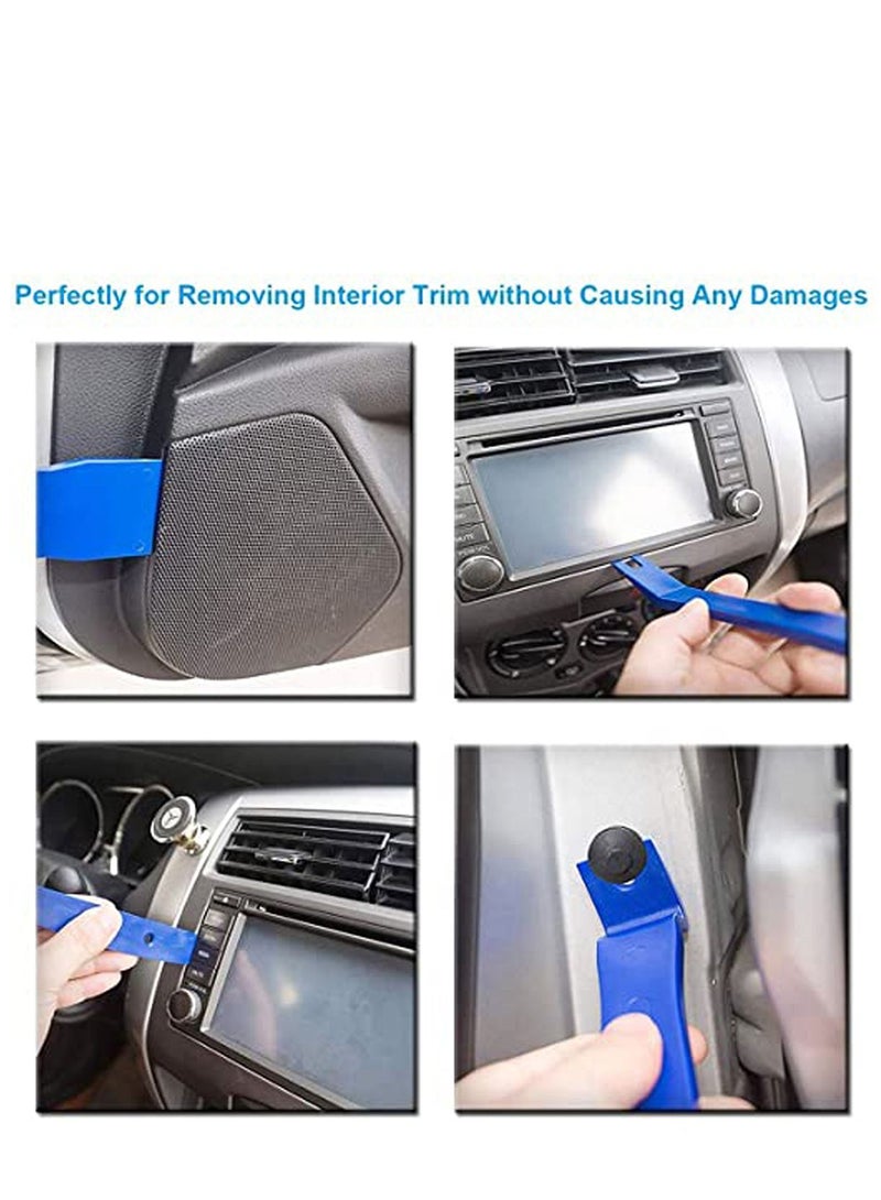 SYOSI Trim Removal Tool Auto Panel Removal Tool Car Interior Trim Kit Fastener Rivet Remover Plastic Pry Tool for Automotive Radio Stereo Dash Car Upholstery Toolkit  - Image 5