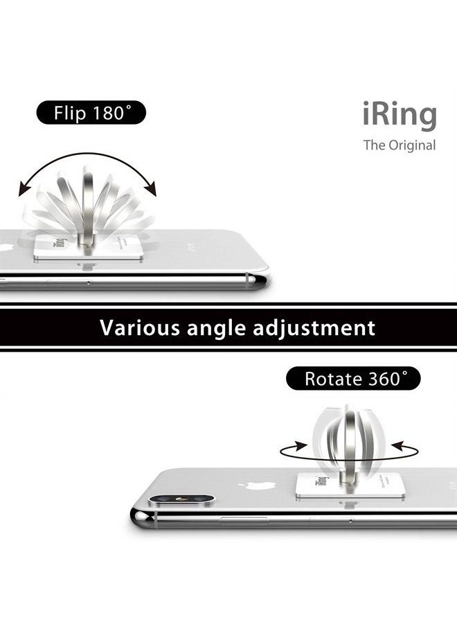iRing - Original, Made in Korea, Phone Ring Holder, Compatible with iPhone, Galaxy, and Other Smartphones (White) - Image 1