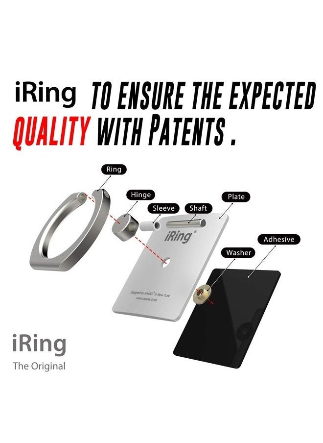 iRing - Original, Made in Korea, Phone Ring Holder, Compatible with iPhone, Galaxy, and Other Smartphones (White) - Image 1