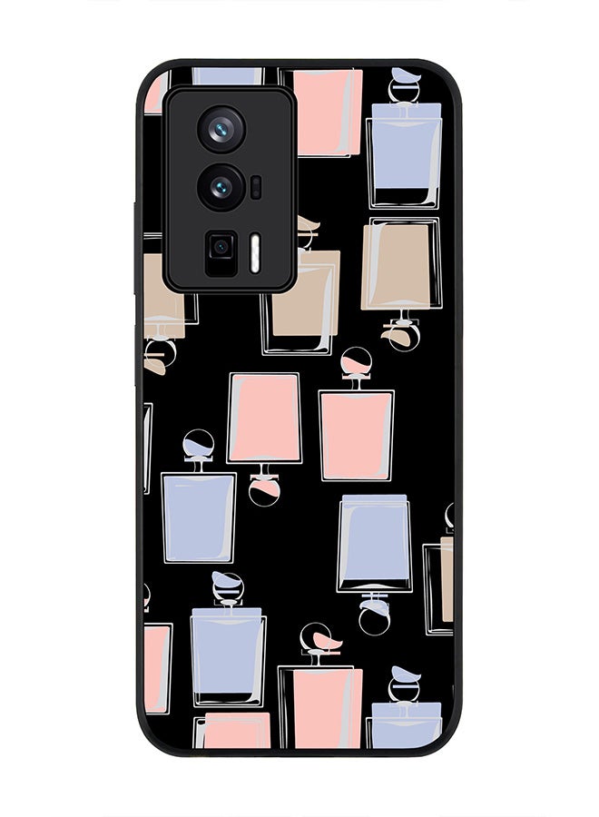 Stylizedd Rugged Black edge case for Xiaomi Poco F5 Pro 5G / Xiaomi Redmi K60 / Xiaomi Redmi K60 Pro Slim fit Soft Case Flexible Rubber Edges Anti Drop TPU Gel Thin Cover - Fragrant Perfume - Image 1