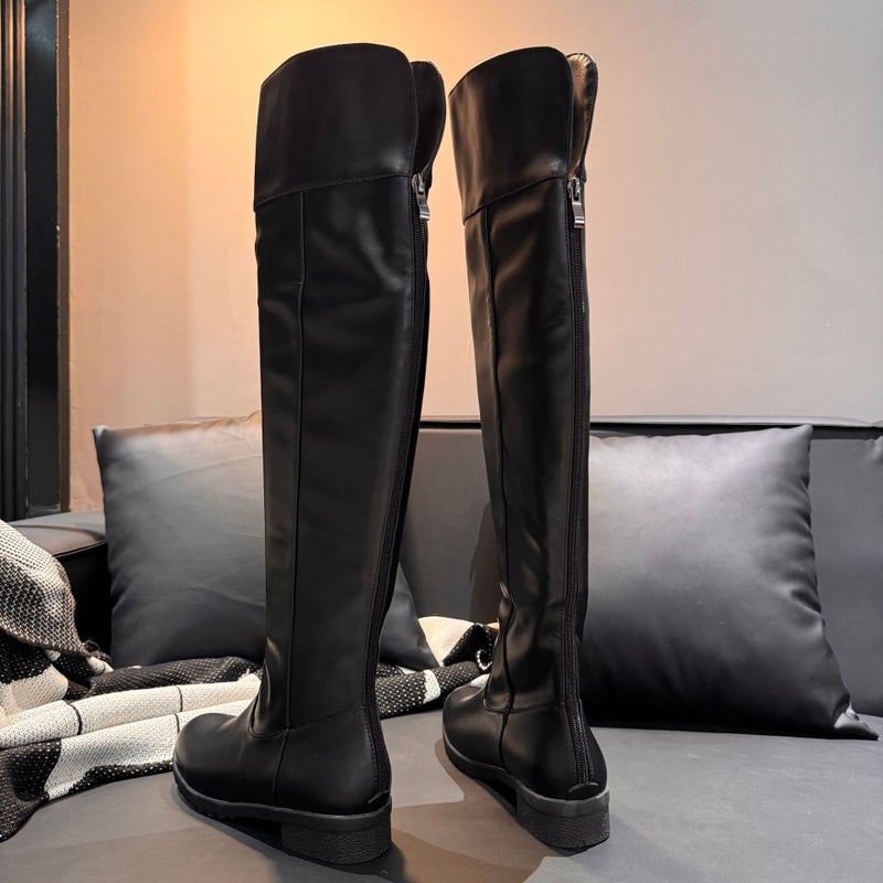 Cosplay Men'S And Women'S Boots Attack Giant Allen Soldier Long Mikasa Performance Low Heel Over Knee Boots Large Size - Image 1