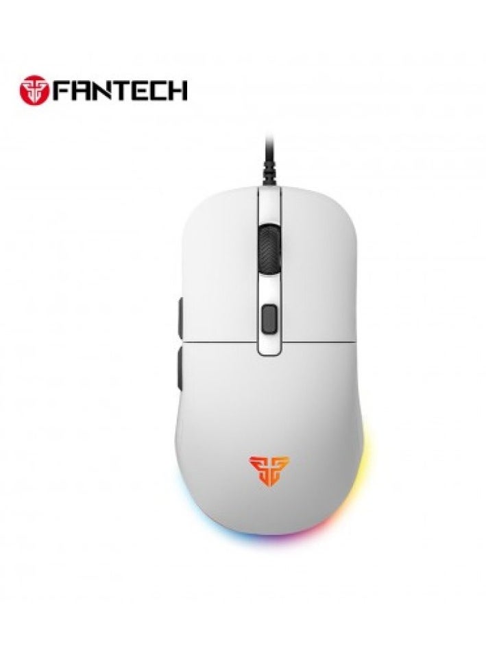 ماوس ألعاب سلكي Fantech VX9S RGB، سرعة 60 IPS / تسريع 20 جيجا، مستشعر بصري 400 - 7200 نقطة في البوصة قابل للتعديل، 10 مليون نقرة، تأثيرات إضاءة RGB، 6 أزرار قابلة للبرمجة ماوس ألعاب