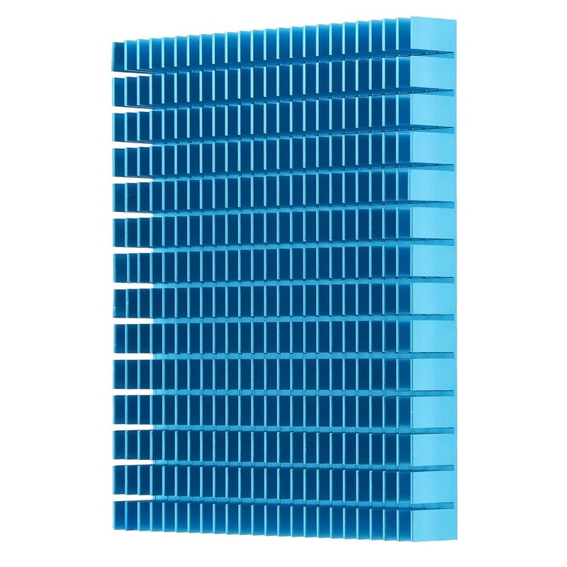 Blue Anodized Aluminum Heat Sink 150x120x20mm High Performance CPU Cooler Efficient Heat Dissipation for Power Amplifier PCB Board - Image 1