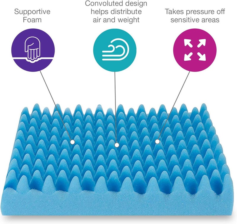 DMI Egg Crate Sculpted Foam Chair Cushion for Back Pain Relief - 18x16x4 - Image 2