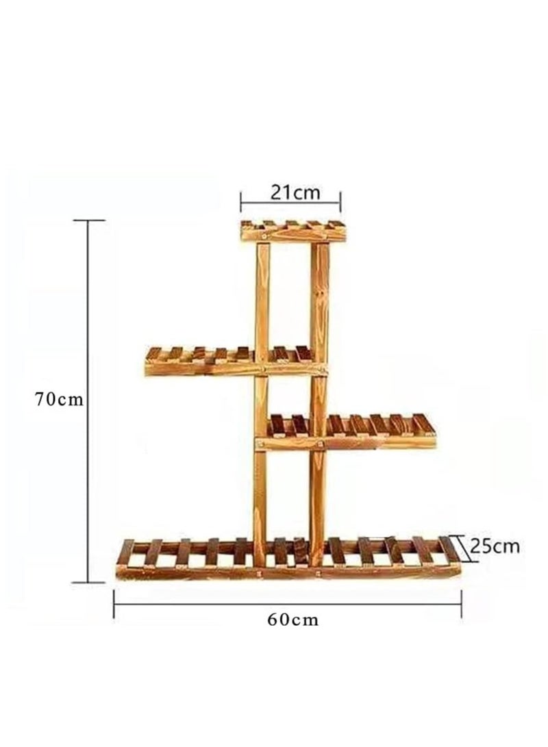 Generic FFD Wooden Plant Stand with 5 Shelves Multi-Tier Floor Standing Rack for Indoor & Outdoor Use, Perfect for Balcony, Living Room, Patio, and Garden  - Image 2