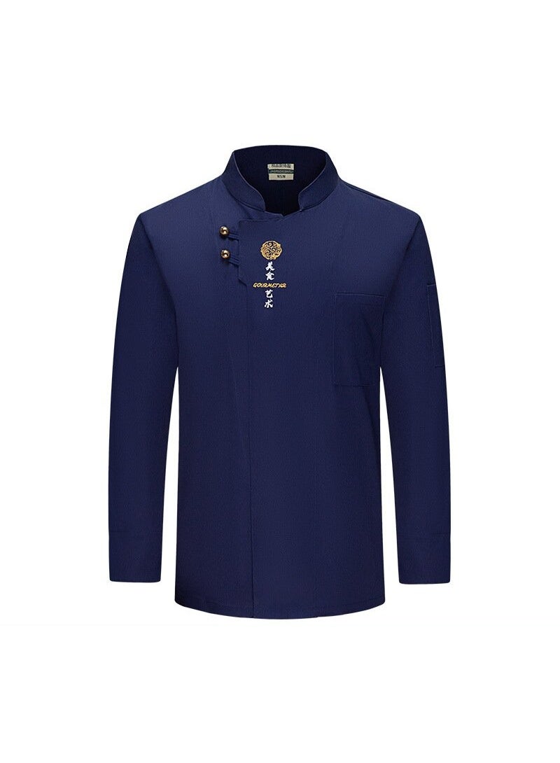 NIBEMINENT Chef Uniform Long Sleeve AClothes Hotel Catering Cake Shop Canteen Rear Kitchen Work Clothes - Image 1