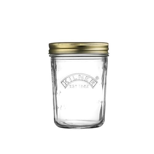 Kilner Premium 350ml Wide Mouth Airtight Glass Preserve Jar for Jams, Pickles, Chutneys | Multipurpose, BPA Free, Reusable Kitchen Storage Container - Image 1