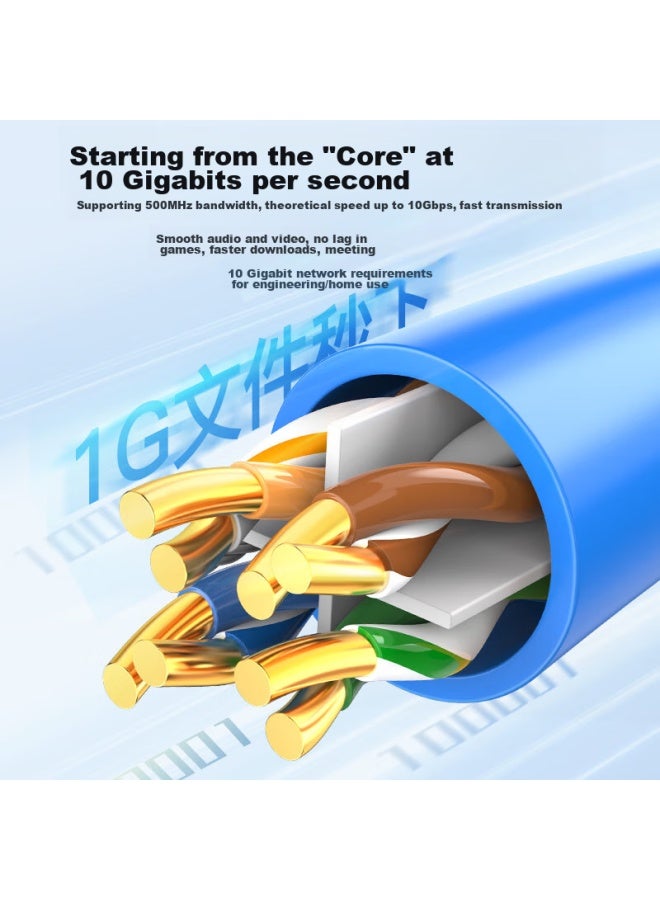 CHOSEAL Akihabara Original Unshielded Cat6a Ethernet Cable, 10 Gigabit High-speed, Pure Copper Core, Engineering And Home Network Box Cable, Blue 100 Meters, Qs2668bt100s - Image 2