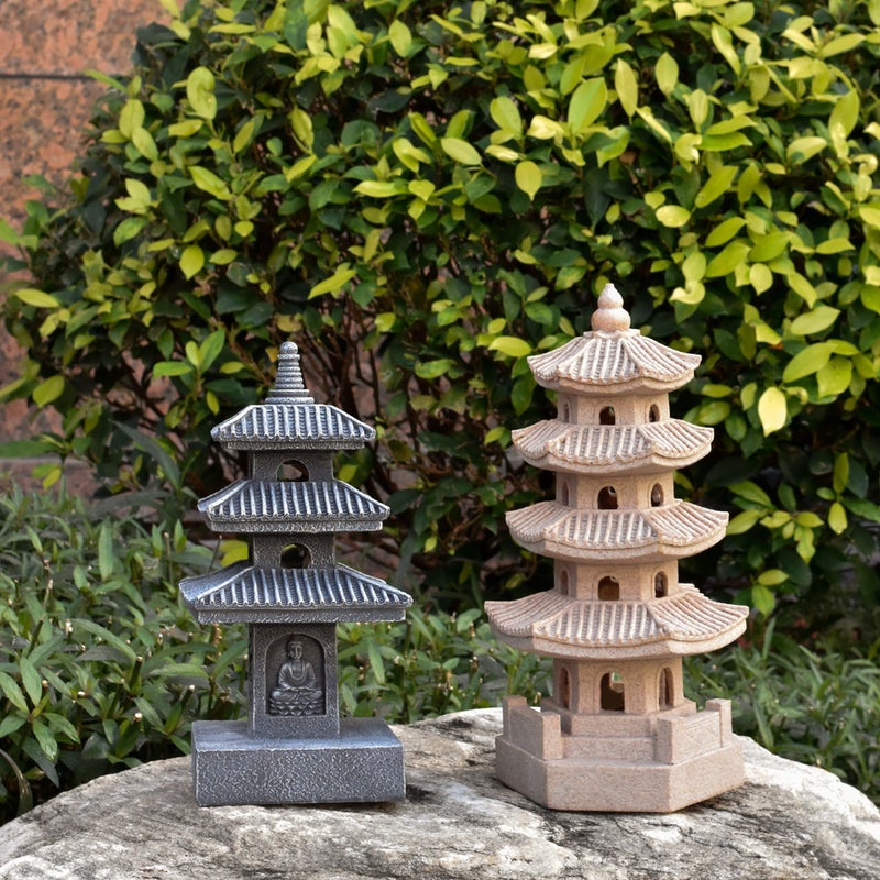 New Solar Creative Stone Tower Palace Light for Garden Landscape Villa Decor Craft - Image 3