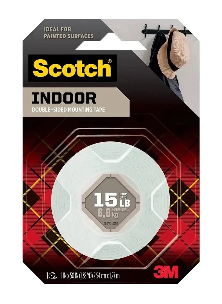 3M - 4-Piece Double Sided Foam Mounting Tape 1 Inch Width - Image 1