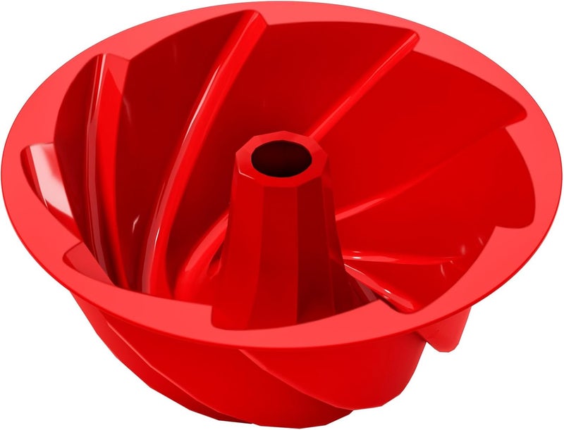 saphe Silicone cake pan, Bakeware Non Stick 10 inch round Cake Pan for making Cake, Jello, Gelatin, Bread, Brownie, Silicone fluted Cake mold - Image 1