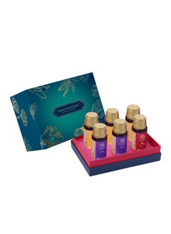 Forest Essentials Miniature Selection Gift Box | Face, Body And Hair Care Kit For Gifting With Face Wash, Shower Wash, After Bath Oil, Body Lotion, Shampoo & Conditioner | 6 Piece Gift Set  - Image 1