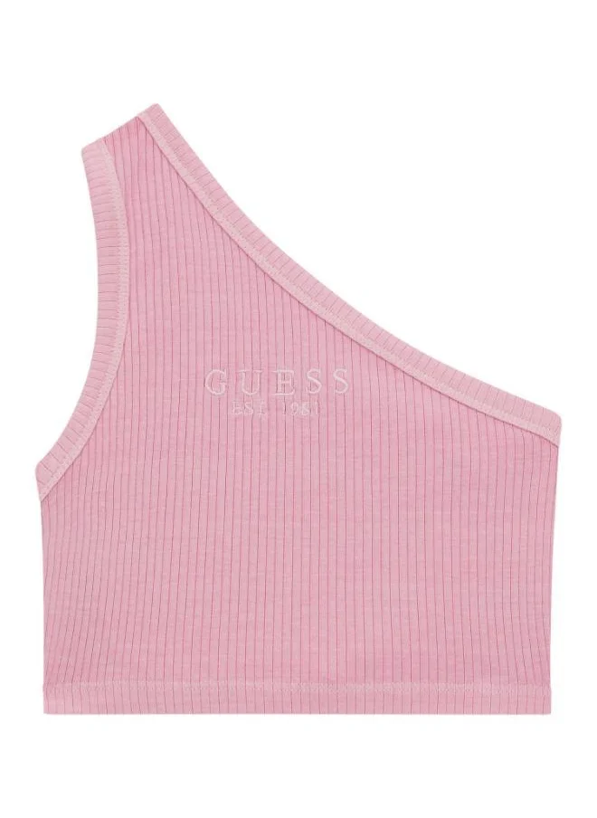جس Kids Garment Dye One Shoulder Top