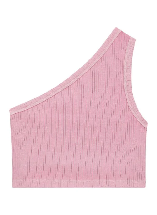 جس Kids Garment Dye One Shoulder Top
