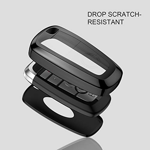 ELOHEI for Ford Key Fob Cover Case, Soft TPU Key Fob Case Protector Holder for 2017 2018 2019 Ford Fusion F150 F250 F350 F450 F550 Edge Explorer Escape Mustang Remote Keyless Entry (Black) - Image 3