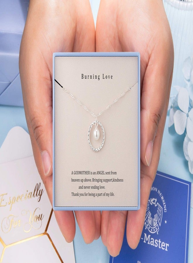 بيرنينج لوف قلادة "الحب المتأجج" للعرابة، هدايا للعرابة من ابنة العراب وابن العراب، قلادة دائرية من الفضة الإسترليني للنساء، هدايا عيد ميلاد، هدايا عيد الميلاد - Image 2