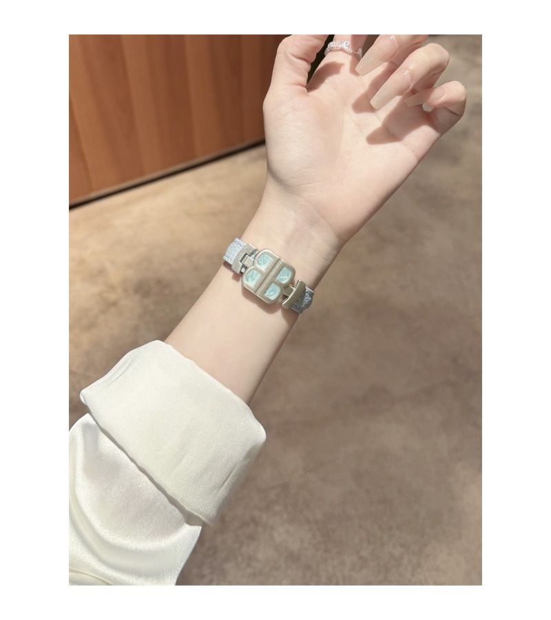 سوار ساعة من الجلد الصناعي الأزرق مقاس 42 مم لساعات Apple Watch Ultra SE Series 11 10 9 8 7 - Image 5