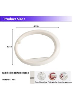 Oasisgalore 2 Pcs Table Hook Bag Holder Hook Table, Bag Handbag Hanger for Table Foldable  - Image 2