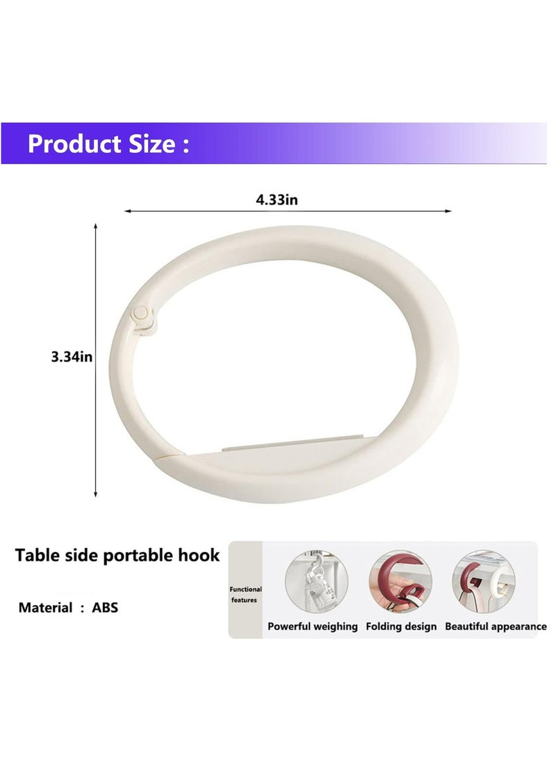 Oasisgalore - 2 Pcs Table Hook Bag Holder Hook Table, Bag Handbag Hanger for Table Foldable - Image 1