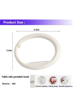 Oasisgalore 2 Pcs Table Hook Bag Holder Hook Table, Bag Handbag Hanger for Table Foldable  - Image 3