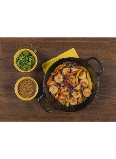 LODGE Seasoned Even Heat Distribution Cast Iron Dual Handle Skillet Pan Black 8 inch L5RPL3  - Image 3