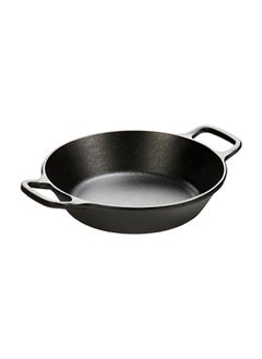 LODGE Seasoned Even Heat Distribution Cast Iron Dual Handle Skillet Pan Black 8 inch L5RPL3  - Image 1