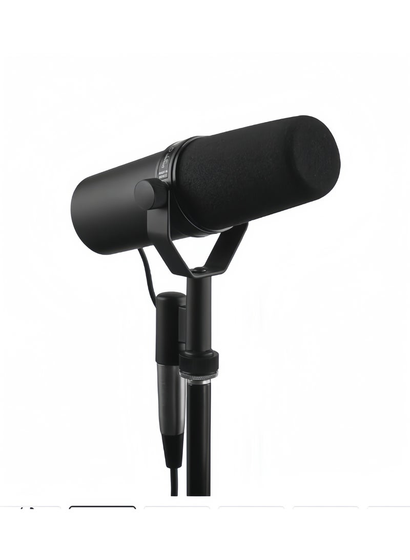 Shure Incorporated SM7B Microphone - Vocal Dynamic Studio Mic for Broadcast, Podcast, Recording, Gaming & Streaming, XLR, Rugged Construction, Detachable Windscreen, Smooth Sound, Warm Vocals, Wide-Range Frequency SM7B Black - Image 3