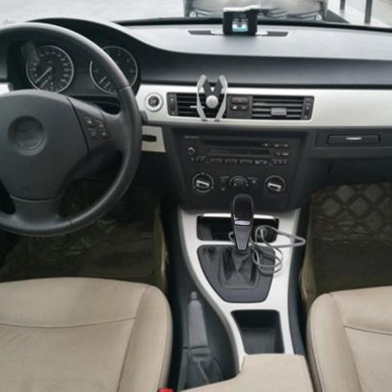 Curved Shift Knob Cover: High-Quality Durable ABS Material - Easy To Install Luxury Look for BMW E90 3 Series 2005-2012 - Image 4