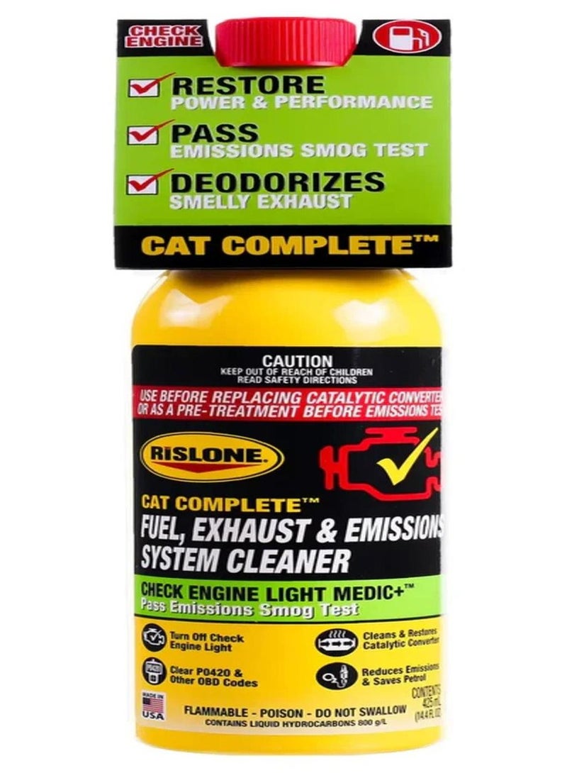RISLONE Cat Complete Fuel, Exhaust & Emissions System Cleaner (Oxygen Sensor & Catalytic Converter Cleaner) - Image 1