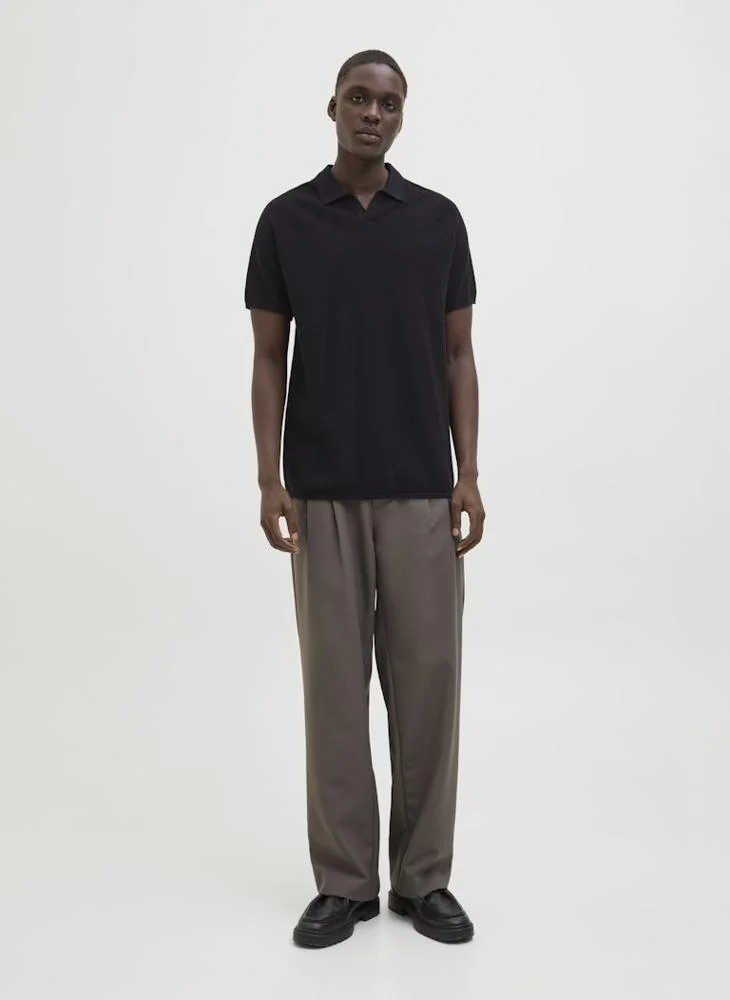 جاك اند جونز Jjhill Essential Knitted Polo Shirt
