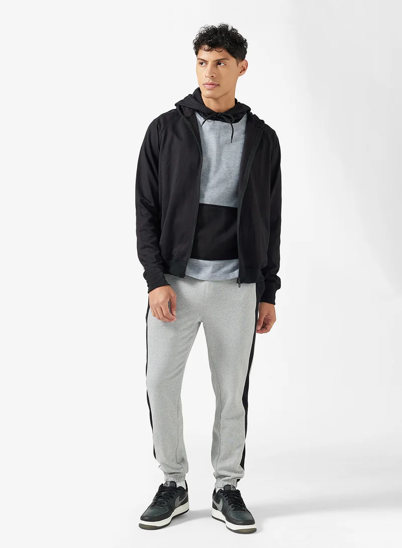 Seventy Five Basics Elastic Hem Oversized Side Stripe Joggers