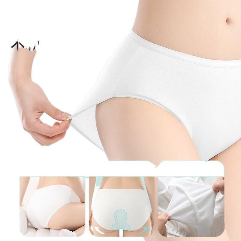 4 Pack Disposable Underwear Women High Waist Cotton Postpartum Travel No Wash Size 4XL for 85kg 95kg for Desk Setup - Image 4