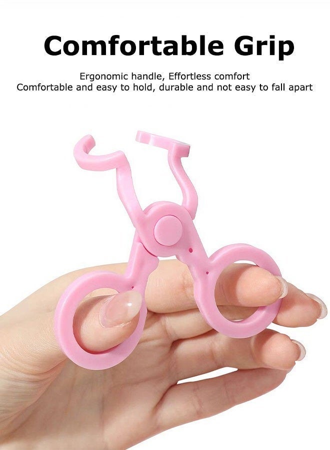 2 Sets Pink Women Contact Lens Inserter Remover Tool, Soft Plastic Tweezers Suction Cup Hygienic Eye Care Beauty Accessories for Daily Use - Image 3