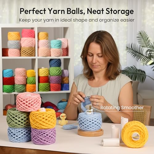 Etcokei 18pcs Yarn Ball Tube for Etcokei Electric Yarn Winder M1, Reusable ABS Yarn Cake Tube for Neat Storage & Tangle-Free Knitting/Crocheting Accessories - Image 2