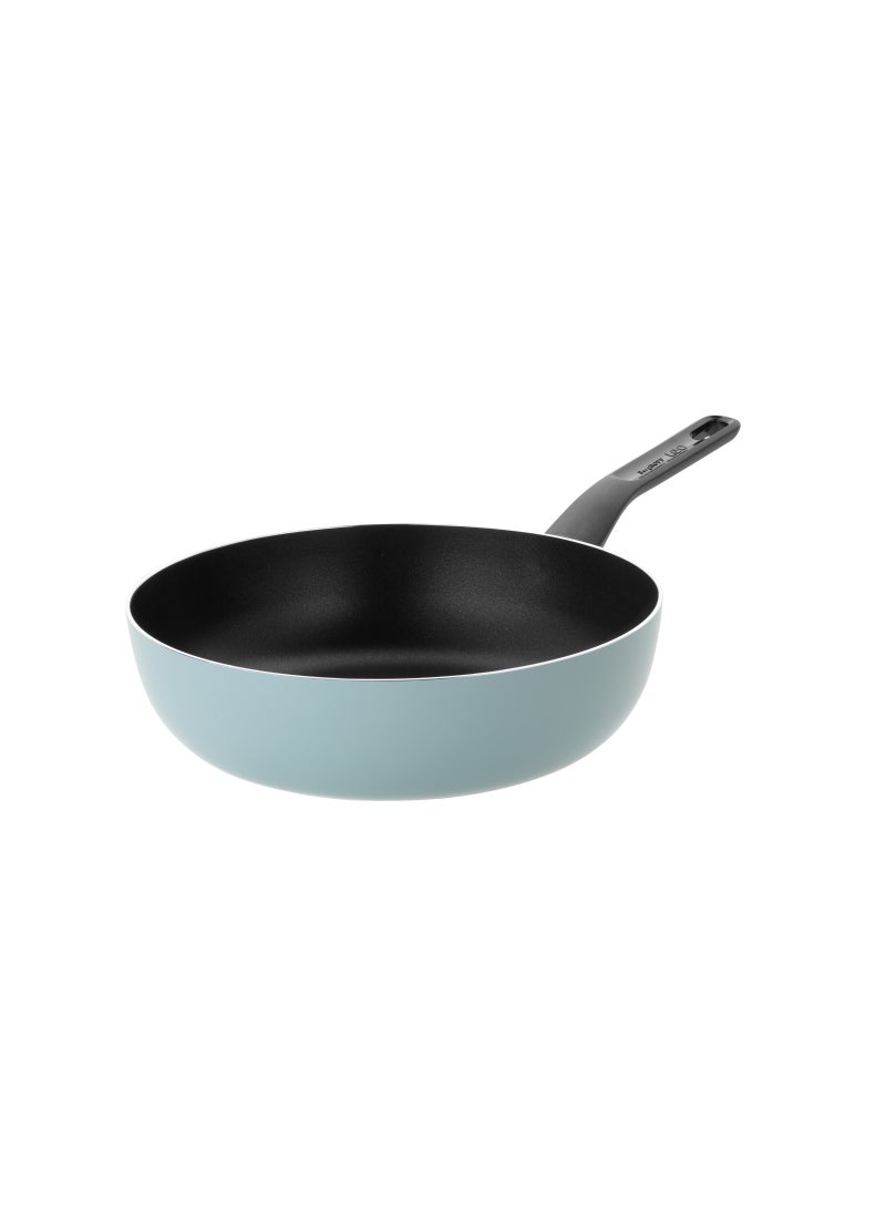 BergHOFF- Open Wok non-stick 28cm Slate- Drawn aluminium- 25% larger cooking surface design- Stay-cool handle- 2-Layer base- Product of Belgium - Image 1