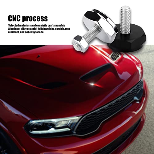 Gseigvee Pack-4 License Plate Screws Fastener Kit, White Skull Aluminum Alloy Car Anti Theft Screw Caps, License Plate Frame Decorative Screws Bolts for Car Truck Motorcycle SUV (Black) - Image 5