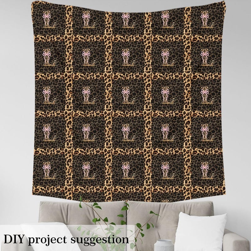 Erosebridal African Cheetah Print Fabric By The Yard Fashion Leopard Print Bow Waterproof Fabric for Chairs Coquette Letter L Upholstery Fabrics Simulated Animal Fur Outdoor Indoor Decor 2 Yards - Image 4